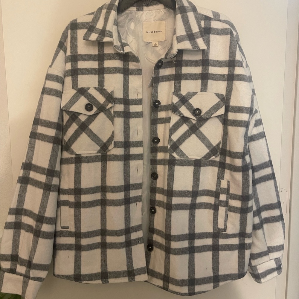New Thread and supply shacket Large